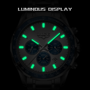 LIGE LG89229 Orologio da Uomo all'Ingrosso, Quadrante 45mm, Cronografo al Quarzo in Acciaio Inossidabile, Orologio Elegante da Uomo + Scatola, Relojes De Hombre - Product Image 5