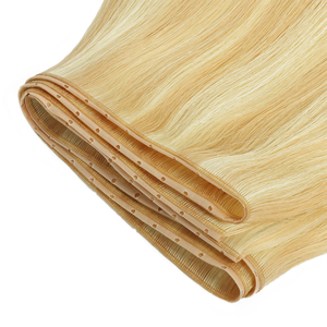 Extensions de <span class=keywords><strong>cheveux</strong></span> invisibles à micro-boucles avec trou, couleur blanc glace européen, tissage Genius XO Butterfly sans couture, qualité usine - Product Image 2