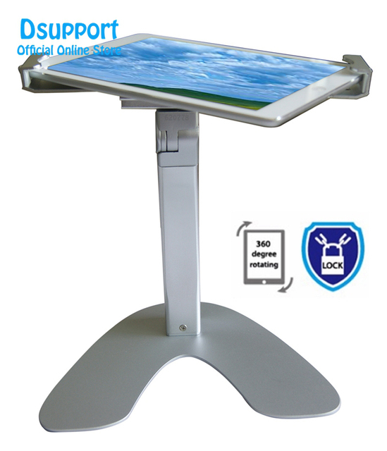 10.1 Inch Anti-Theft Tablet Stand Holder Desk Stand with Lock Metal and Aluminum Alloy Material