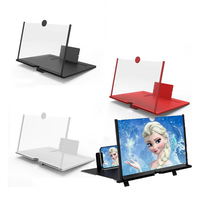 Loupe d'écran de téléphone portable 3D HD en plastique ABS flexible et support de bureau pour salon, bureau et lit