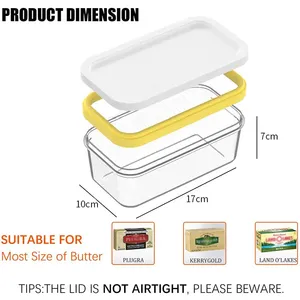 Contenedor Refrigerado para Mantequilla, Caja de Plástico con Cortador y Cuchillo para Mantequilla, con Tapa para un Corte y Almacenamiento Fáciles - Product Image 2
