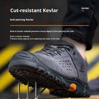 Zapatos de Seguridad de Corte Bajo SAIAN JLD-65, Suela de Goma, Entresuela de Fibra de Aramida, Puntera de Acero, Piel de Vacuno, Soldadura, Anti-Aplastamiento, Anti-Pinchazos