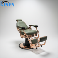 Nouvelle arrivée, fauteuil inclinable confortable en cuir à fond rond, mobilier de salon, fauteuil de barbier avec grande pompe hydraulique pour salon de coiffure