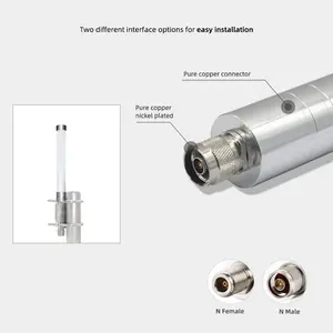 Antenne à hélium à Gain élevé 868mhz 915mhz Wifi extérieur Uhf fibre de verre Omni Lora double bande Communication antenne en fibre de verre