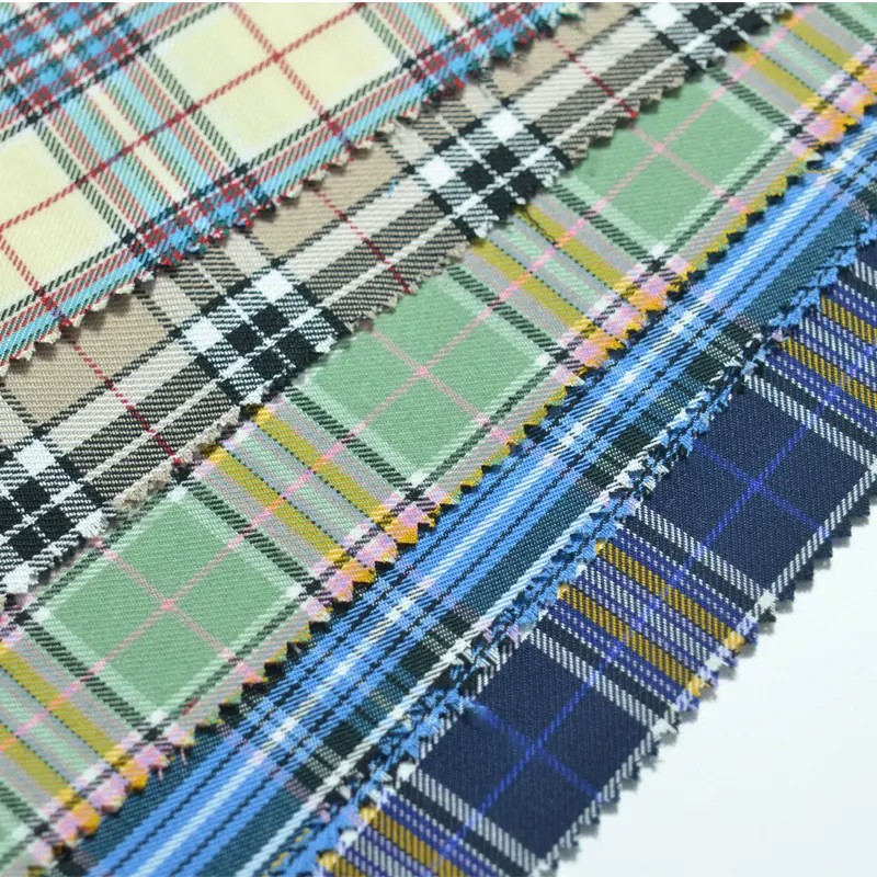 Sunplustex özelleştirilmiş dokuma ipliği boyalı 65 T 35 R TR çalışma okul üniforması onay kumaş