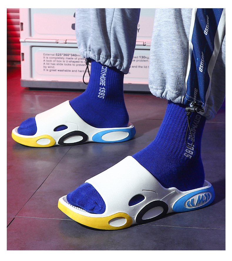 Summer Men's Slippers Women Home Slippers Indoor Bathroom Non Slip Slides Couple Platform Sandals