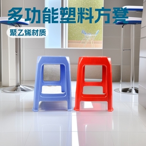 <b>Plastic</b> Square <b>Stool</b> 27x27x45 Cm Durable Polypropylene For Restaurant Home Meeting Use - Product Image 3