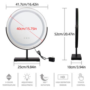 Espejo de Maquillaje de Viaje con Luz LED, Espejo de Maquillaje Portátil con Iluminación y Pantalla Táctil Regulable de 3 Colores - Product Image 3