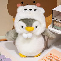 Pingouin mignon peluche tissu coton doux conception écologique pour la maison bébé cadeau promotionnel couette PP enveloppé sac OPP