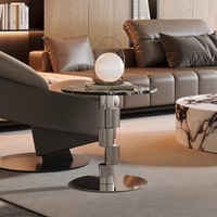 Table basse de rangement en acier inoxydable, étagère de rangement pour l'espace entre les canapés, pour les espaces de vie domestiques compacts