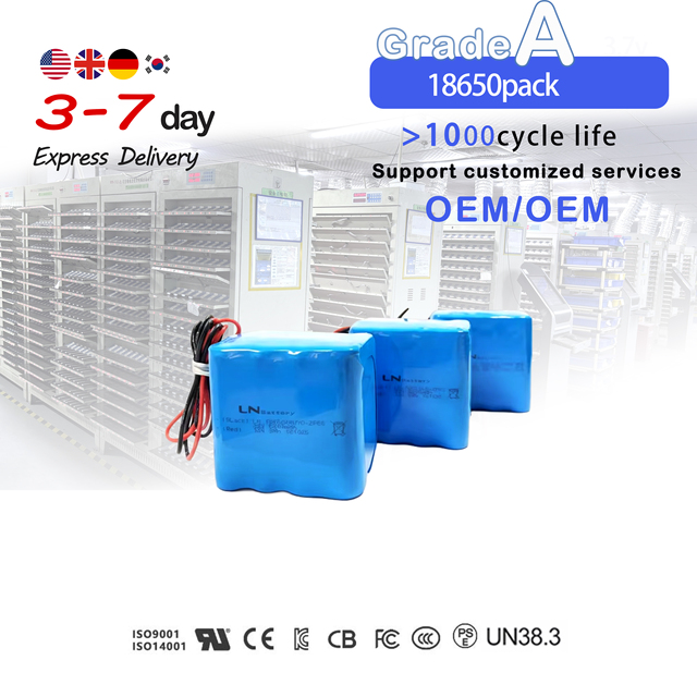 LN Battery 18650 Li-ion Polymer 1600mAh 16.8V 18S 1000-Cycle CE Certified for Power Tools & Consumer Electronics
