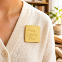 Mini badges en métal en gros vous pouvez faire ceci épinglettes en émail de motivation accessoires personnalisés lettre broche épingle en émail doux dur