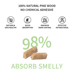 High Absorbency Clumping Pine Wood <b>Cat</b> <b>Litter</b> Pellets Customizable Bulk Wholesale - Product Image 3