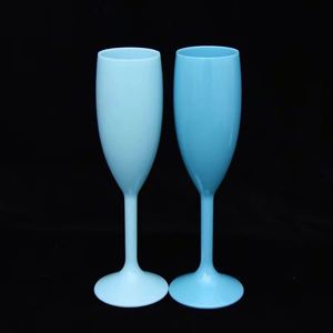 Custom Personalized logo Wholesale Blue Multi-color Plastic champagne Glass 6 oz champagne Glass <b>Gift</b> - Product Image 2