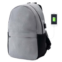 Sac à dos personnalisé avec logo pour femmes d'affaires, sac à dos de voyage pour étudiants, sac à dos en polyester imperméable avec port USB, sac à dos pour ordinateur portable, sac à dos scolaire