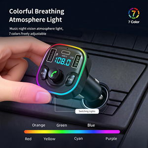 Trasmettitore FM per Auto BT5.0 Portatile con Doppia Porta USB, Caricatore Rapido, Supporto <span class=keywords><strong>MP3</strong></span>, Chiamate in Vivavoce e Scheda TF, Garanzia di 1 Anno - Product Image 6