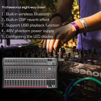 Console de Mixage Professionnelle Biner DX16 16 Canaux Performance Professionnelle Interface USB Karaoké Table de Mixage Audio Professionnelle