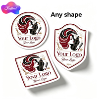 Autocollant personnalisé découpé sur mesure avec logo de votre marque, en vinyle imperméable brillant ou mat, étiquette d'emballage, autocollant personnalisé pour salon de coiffure