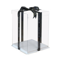 Coffret cadeau personnalisé avec fenêtre ouverte carrée et coffret cadeau transparent pour la saint-valentin