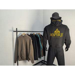 Sudaderas con Capucha Unisex de Bajo MOQ, 350GSM, Gruesas, de Corte Holgado, Personalizables con Estampado, Corte y Confección Casual - Product Image 1