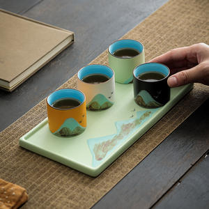 Chinesische Art Keramik Kung Fu Tee Set Japandi Design Home Office Geschenk box Kulturelle und kreative Event Souvenirs - Product Image 1