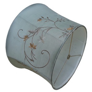 Textile Floor Chinese Style Flower Embroidered Hand <strong>Crafted</strong> <strong>Lampshades</strong> - Product Image 2
