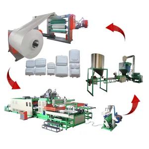 Efficiente 20 volte/min velocità macchina per la produzione di piatti in schiuma con piastra termocol completamente automatica