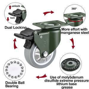 Fundi dor de ruedas al por Bürgermeister 3/4/5 Rollen Gummi Dreh räder Möbel Rollen - Product Image 5