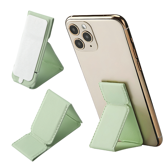 Versatile Adhesive Small Stand Suitable for All Mobile Phone Models 24 Colors Foldable Magnetic PU Leather Phone Stand Holder