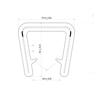 Plastica e gomma <span class=keywords><strong>a</strong></span> forma di U porta e finestra bordo Trim con acciaio - Product Image 3