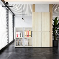 Armoire de rangement en métal au design minimaliste SpaceUnited pour archives et documents, mobilier de bureau moderne
