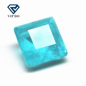 6*6mm-10*10mm 스퀘어 스텝 컷 아쿠아 블루 퓨전 돌 포함 보석 합성 크리스탈 전기석 보석 패치 워크 보석 - Product Image 2