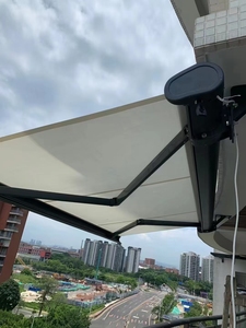 Auvent d'extérieur rétractable g, Patio en aluminium, avec télécommande, à Cassette complète, rétractable - Product Image 4