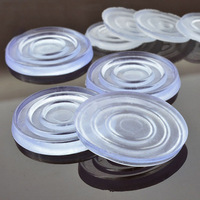 Tapis transparent antidérapant pour meubles, style bois de rose, pour table à thé, canapé, verre, amortisseur de chocs, pour table à manger, tabouret, patins en caoutchouc