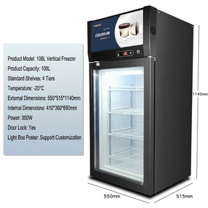 Vitrine Réfrigérée Commerciale YINZHENG à <span class=keywords><strong>Porte</strong></span> Simple pour Mini-Gelato, <span class=keywords><strong>Réfrigérateur</strong></span>-Congélateur à Température Unique pour Crèmes Glacées - Product Image 2