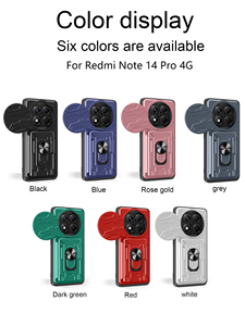 100% Fit multi-fonction fente pour carte étui de téléphone pour <span class=keywords><strong>Xiaomi</strong></span> <span class=keywords><strong>Redmi</strong></span> <span class=keywords><strong>Note</strong></span> 14 Pro 4G porte-anneau de doigt couverture arrière - Product Image 2