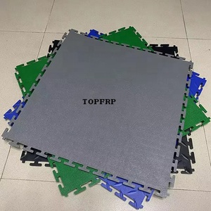500*500mm <b>PVC</b> Modular Interlocking Leather Grain Floor <b>Tiles</b> - Product Image 5