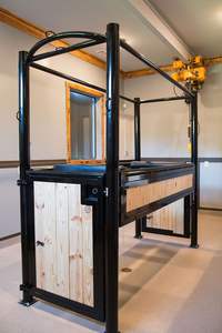 सुरक्षित संतुलन परीक्षण और उपचार के लिए भारी शुल्क वाला इस्पात फ्रेम घोड़ा स्टॉक प्रीमियम पशु चिकित्सा संयम उपकरण - Product Image 3