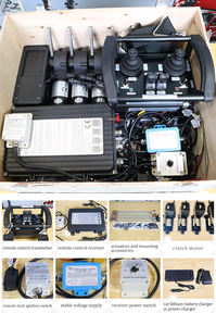 Venta directa de fábrica, 6 funciones, joystick hidráulico, válvula solenoide, vehículo de escalada eléctrico, kits de control remoto industrial - Product Image 5