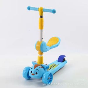 Kids Scooter <b>Three</b> Wheeled Foldable With Seat And Lights For 3-6 Years Old Children - Product Image 3