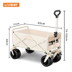 Carritos Plegables Personalizados al por Mayor con Altura de Manija Ajustable (74-103 cm) - Carritos de <span class=keywords><strong>Mano</strong></span> para Compras y Transporte en Supermercados - Product Image 2