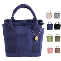 Boîte à lunch de 12oz en coton épais de couture ordonnée de haute qualité sac écologique recyclé sac fourre-tout en toile de coton avec logo personnalisé