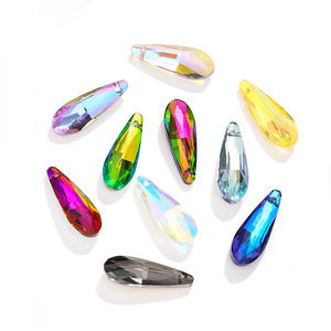 Perles en verre cristal en forme de goutte d'eau multicolores de Nantong pour accessoires de bijoux DIY - Product Image 5