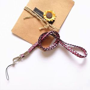 Custom Braided Long Flat Rope Polyester Keychain Lanyard Quality Cell Phone Neck Strap - Product Image 4