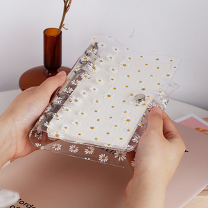 A5 A6 A7 mignon marguerite PVC classeur couverture bouton pression fermeture cahier <span class=keywords><strong>Agenda</strong></span> couverture feuilles mobiles 6 anneaux classeurs journal planificateur protecteur - Product Image 5