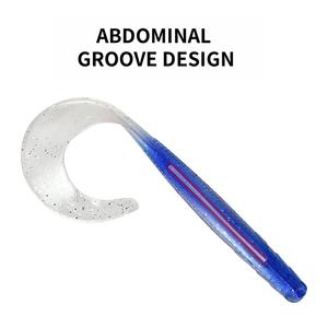 Señuelo de pesca Artificial Abs de 7g, cebos de cola enrollables con ojos 3D, cebo suave, escamas realistas de plástico, Señuelos de Pesca suaves, cebo - Product Image 4
