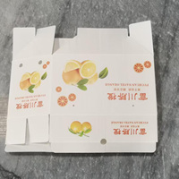 Boîte en carton PP pliable, résistante à l'humidité, écologique et alimentaire, avec impression de logo personnalisé pour les oranges et les fruits tropicaux