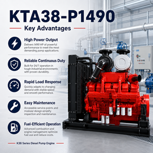 <span class=keywords><strong>Motor</strong></span> Diésel Industrial CUMS KTA38-P1490 Turboalimentado y Postenfriado de 37.7L, EPA Tier 2, 1007kW de Alta Potencia <span class=keywords><strong>para</strong></span> Minería - Product Image 3