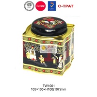 Boîte en métal carrée vintage TWG de qualité supérieure pour café, thé, chocolat, bonbons, sucre, biscuits, lait, chewing-gum