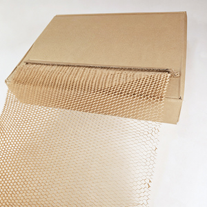 Papier d'emballage alvéolé 3D robuste avec boîte distributrice - <span class=keywords><strong>Rouleau</strong></span> de papier kraft épais <span class=keywords><strong>pour</strong></span> l'emballage et la protection lors du déménagement et de l'expédition - Product Image 3
